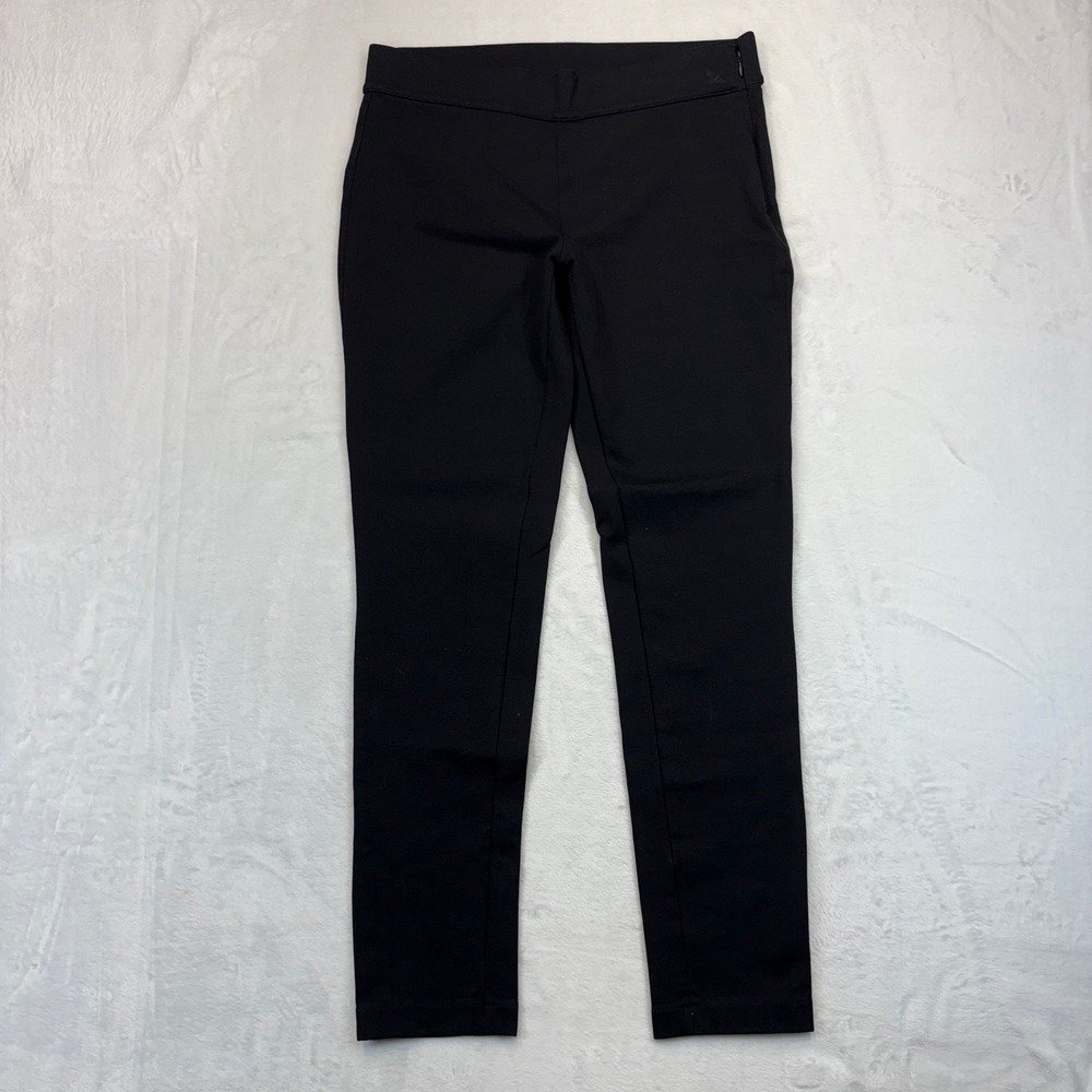 Eddie Bauer Womens Black Side Zip Stretch Knit Slim Leg Pants Size 8